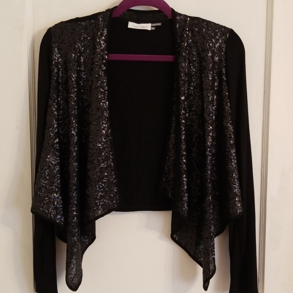 NWT Calvin Klein Sequin Shrug